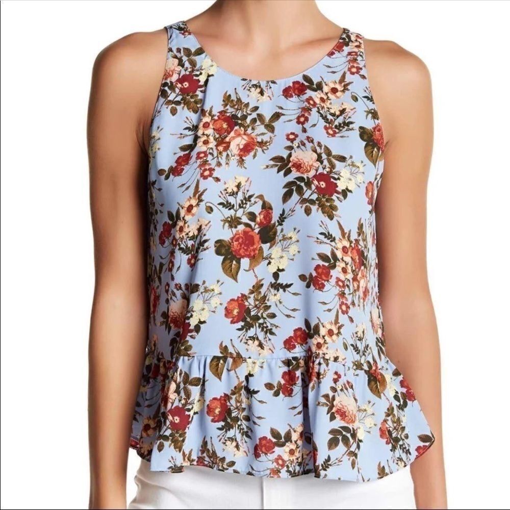 14th and Union open back adjustable ties peplum M